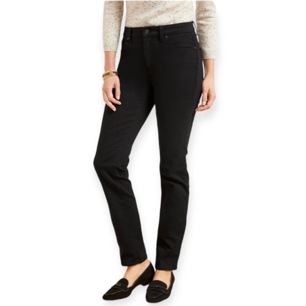 Talbots 16 Straight Leg Jeans Black High Rise Women’s Stretch 2021